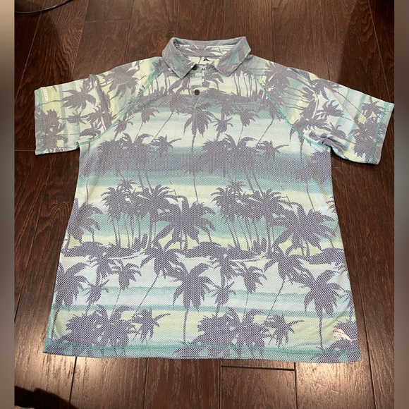 Tommy Bahama  IslandZone Palm Printed Polo Shirt Men’s Size Medium - Picture 5 of 9